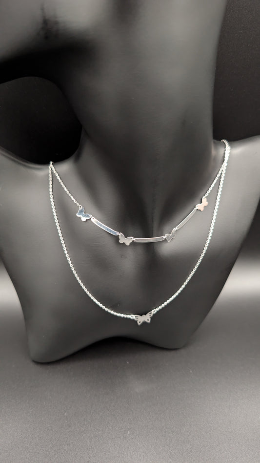 Silver Flutter Necklace